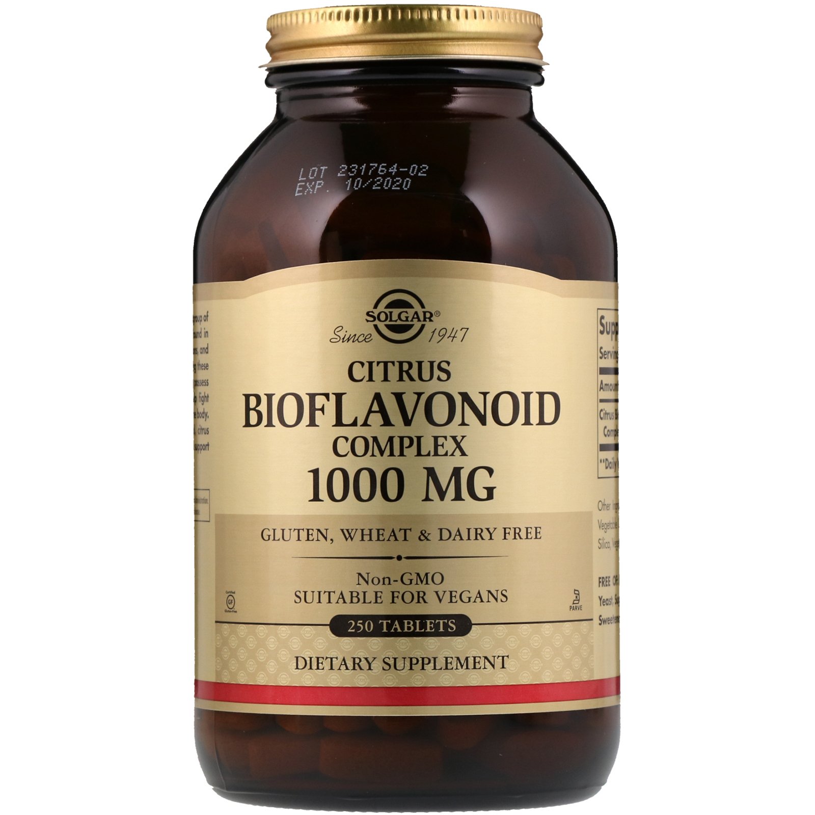 Comprar Solgar, Complexo Cítrico de Bioflavonoides, 1000 mg, 250 Comprimidos