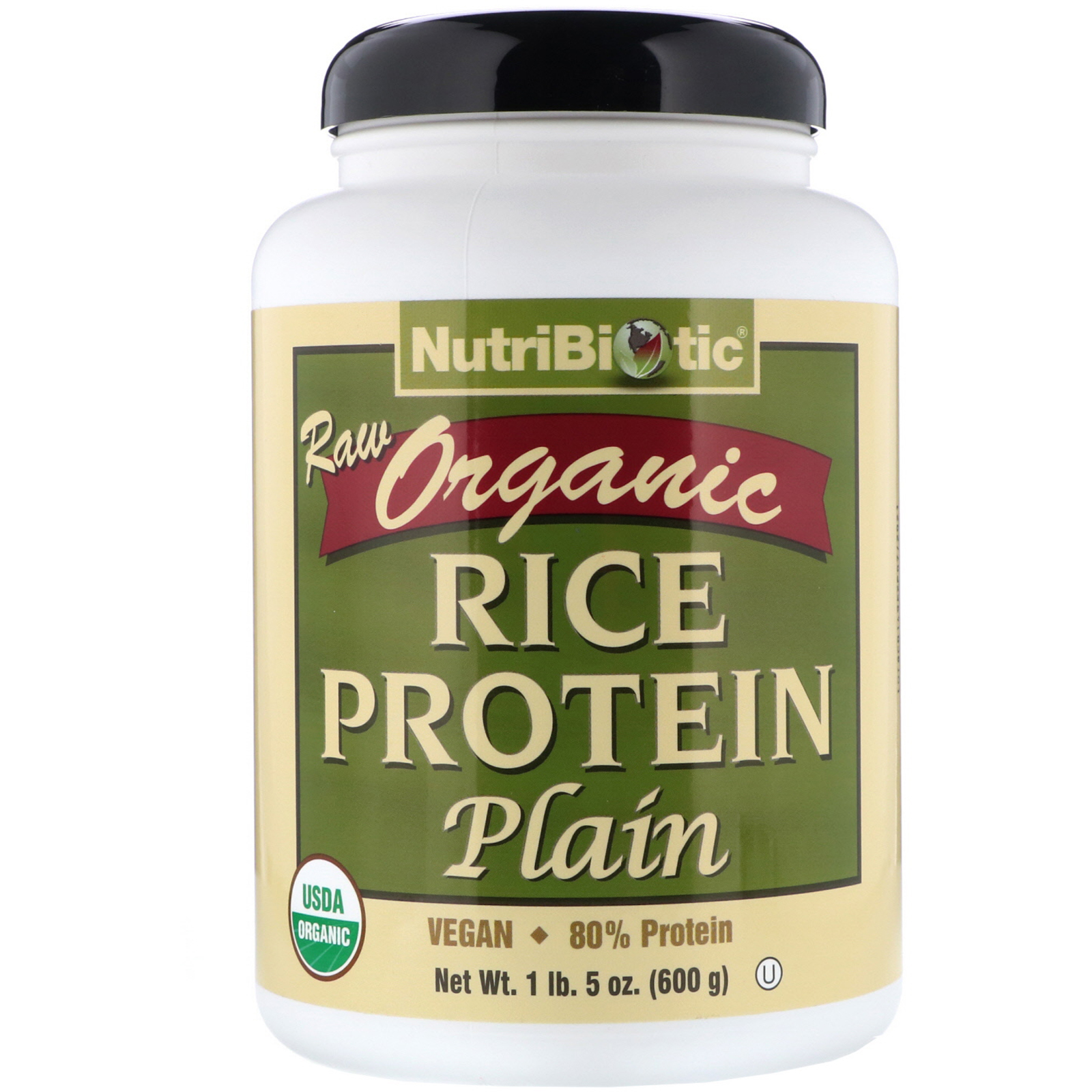 Comprar NutriBiotic, Proteína de Arroz Orgânica Pura, Sem Sabor, 1 lb 5 oz (600 g)