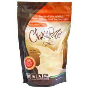 Comprar HealthSmart Foods, Proteína Chocoleve, Creme de Morango, 14.7 oz (418 g)