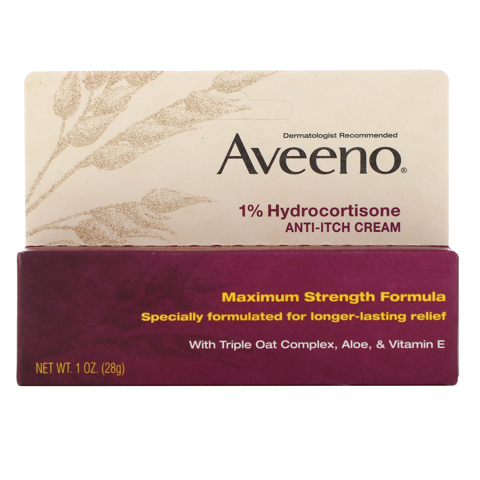 Comprar Aveeno, Creme Anti-Coceira, Hydrocortisona 1% , Naturais Ativos, 1 oz (28 g) - Imagem 2