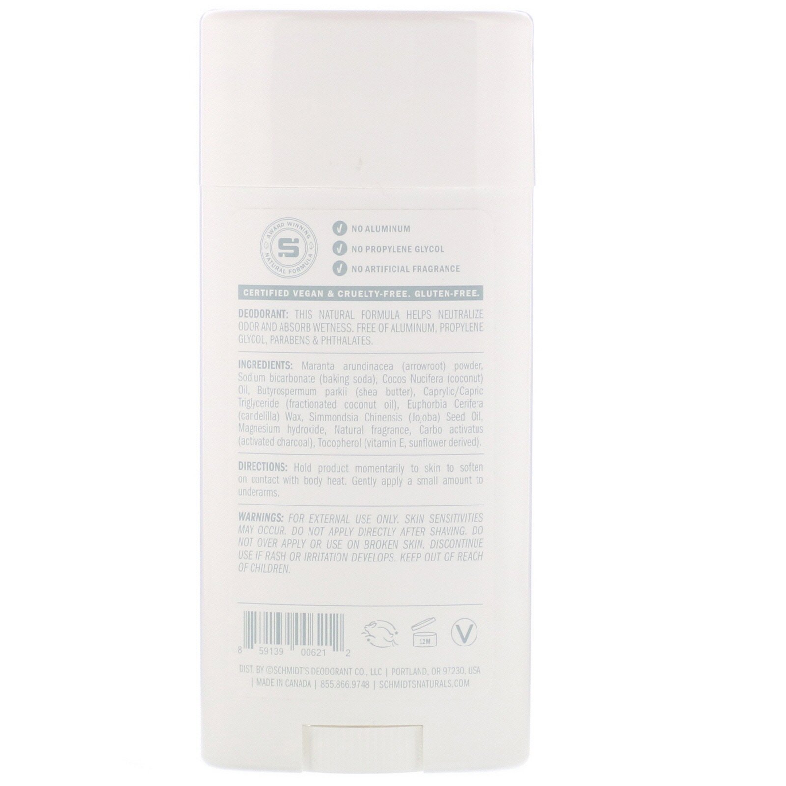 Comprar Schmidt's Naturals, Desodorante Natural, Carvão + Magnésio, 92 g (3,25 oz) - Imagem 2