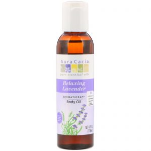 Comprar Aura Cacia, Óleo Corporal de Aromaterapia, Lavanda Relaxante, 4 fl oz (118 ml)