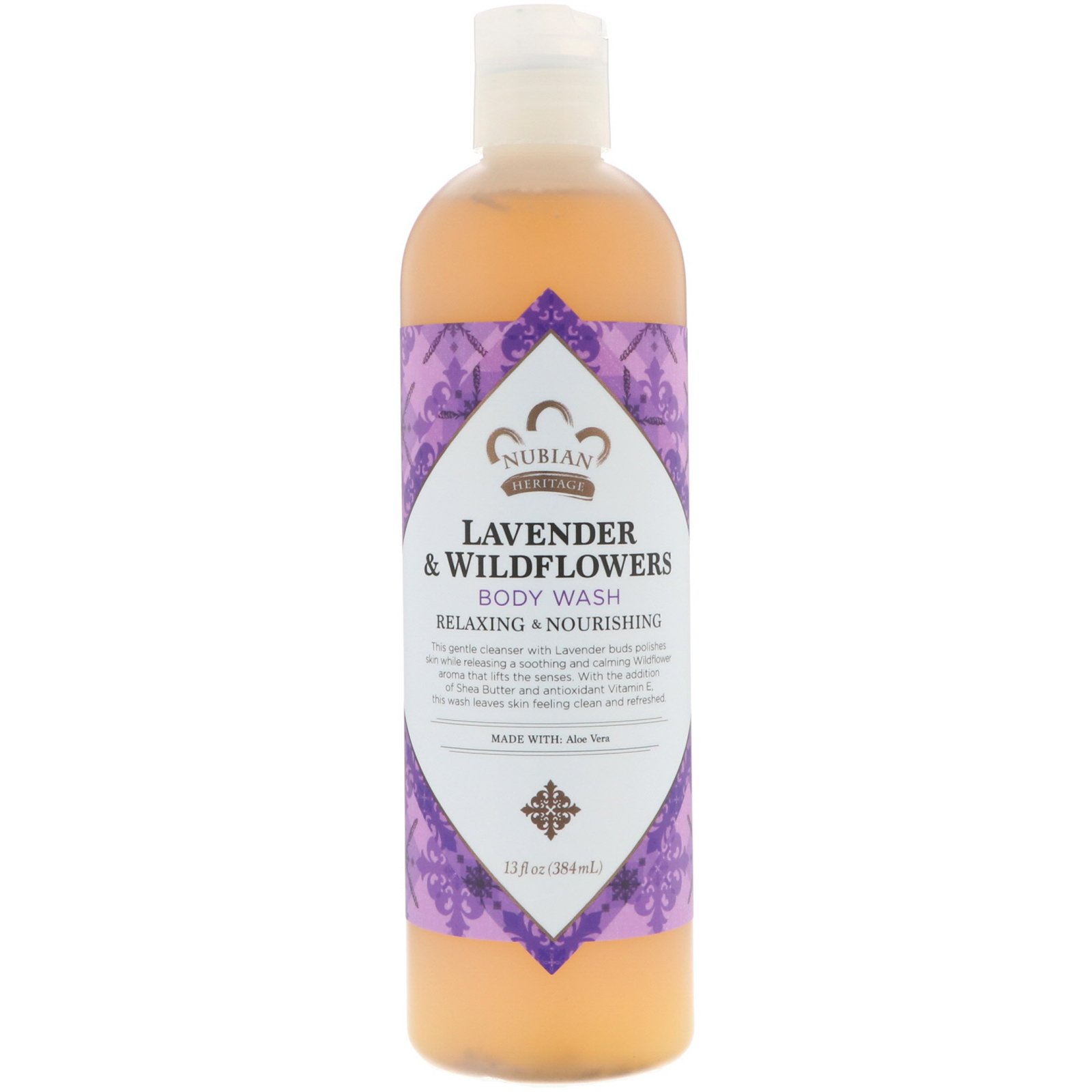 Comprar Nubian Heritage, Sabonete Líquido para o Corpo, Lavanda e Flores Silvestres, 384 ml (13 fl oz)