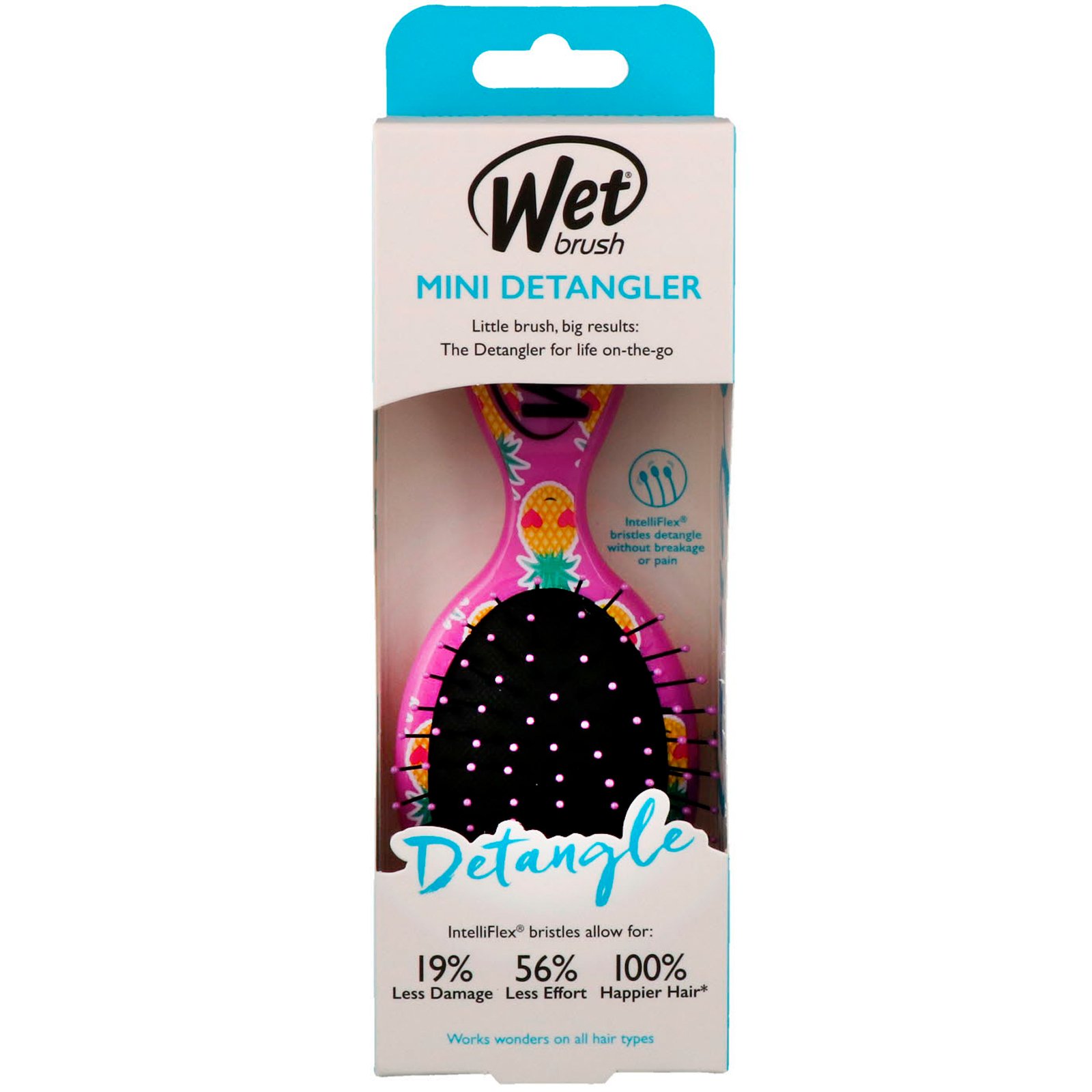Comprar Wet Brush, Miniescova Desembaraçadora, Abacaxi Happy Hair, 1 Escova - Imagem 2
