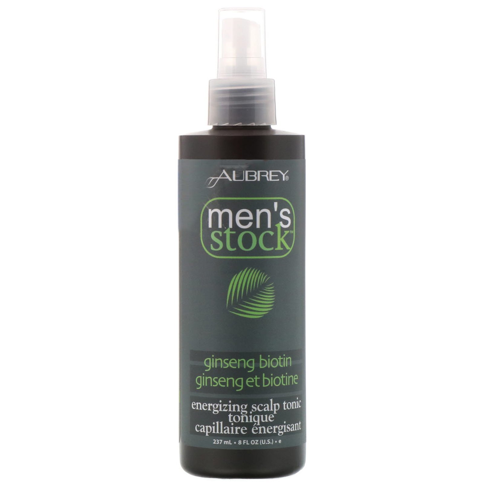 Comprar Aubrey Organics, Estoque Masculino, Tônico De Couro Cabeludo Energizante, Biotina de Ginseng, 8 fl oz (237 ml)