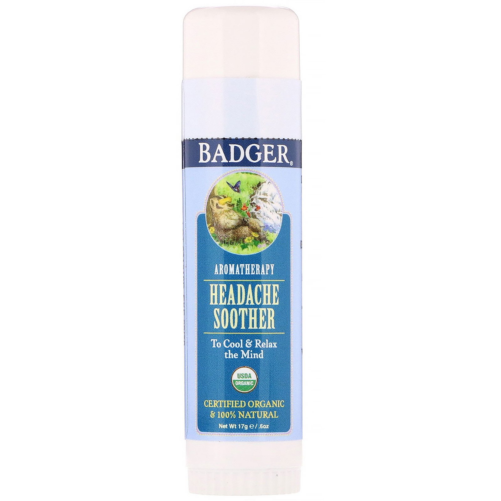 Comprar Badger Company, Organic, Headache Soother, Peppermint & Lavender, .60 oz (17 g)