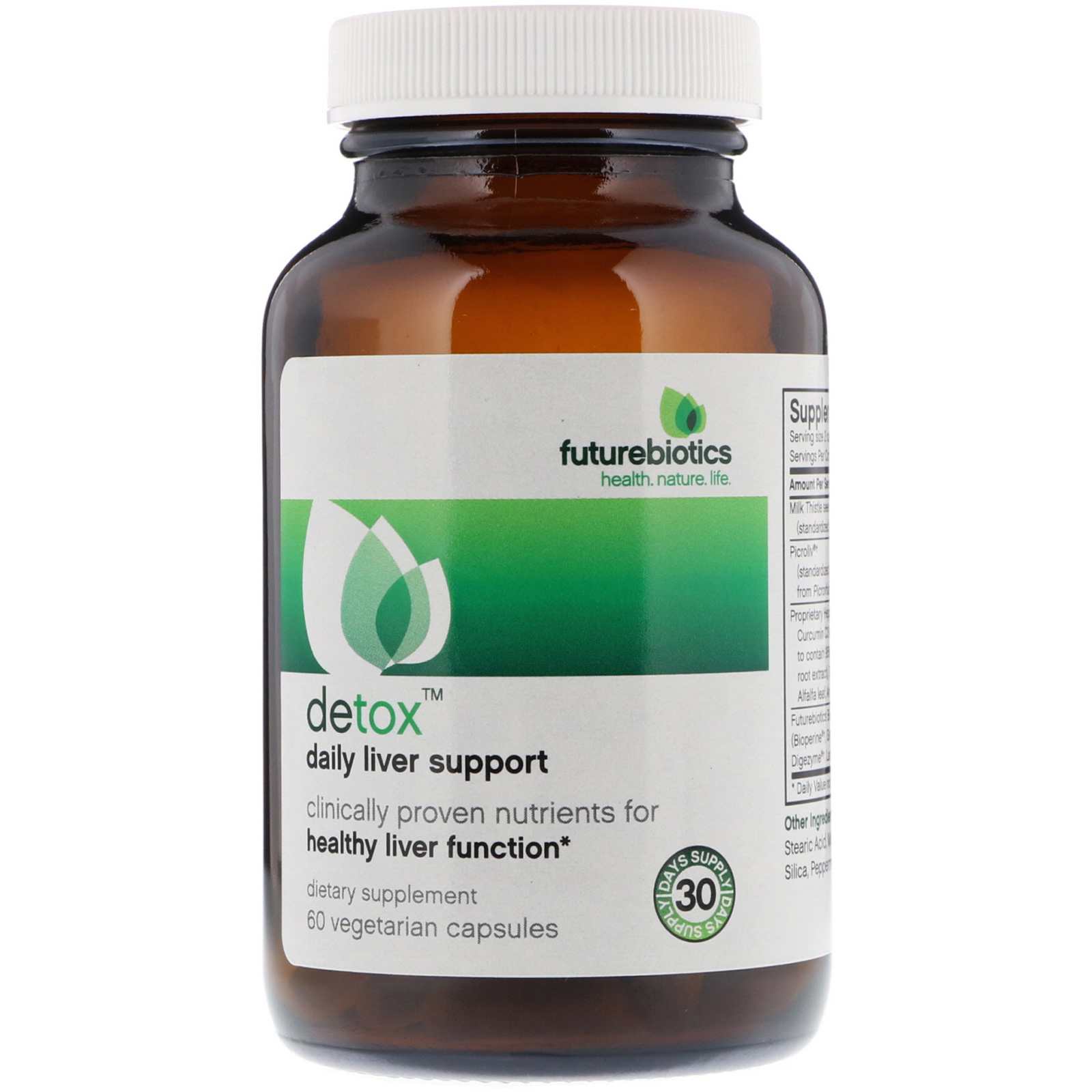 Comprar FutureBiotics, Detox, Apoio Diário ao Fígado , 60 Cápsulas Vegetais - Imagem 3