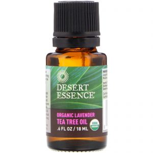 Comprar Desert Essence, Óleo de Árvore do Chá e Lavanda Orgânico, .6 fl oz (18 ml)