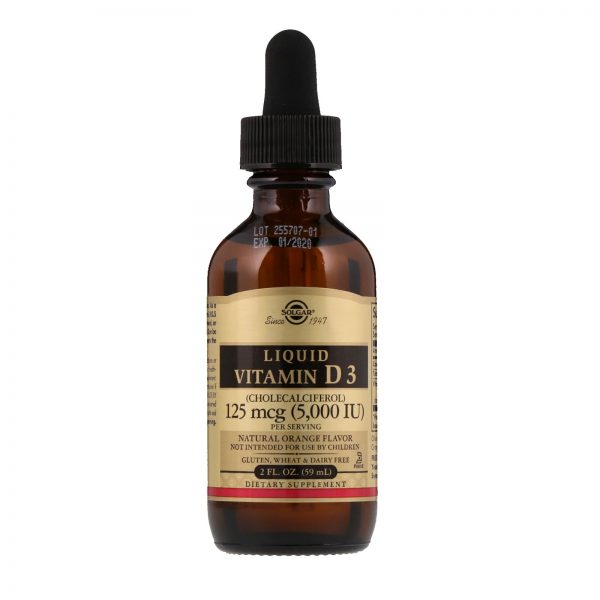 Comprar Solgar, Liquid Vitamin D3, Natural Orange Flavor, 125 mcg (5,000 IU), 2 fl oz (59 ml) - Imagem 4