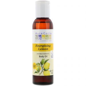 Comprar Aura Cacia, Óleo Corporal de Aromaterapia, Limão Energizante, 4 fl oz (118 ml)