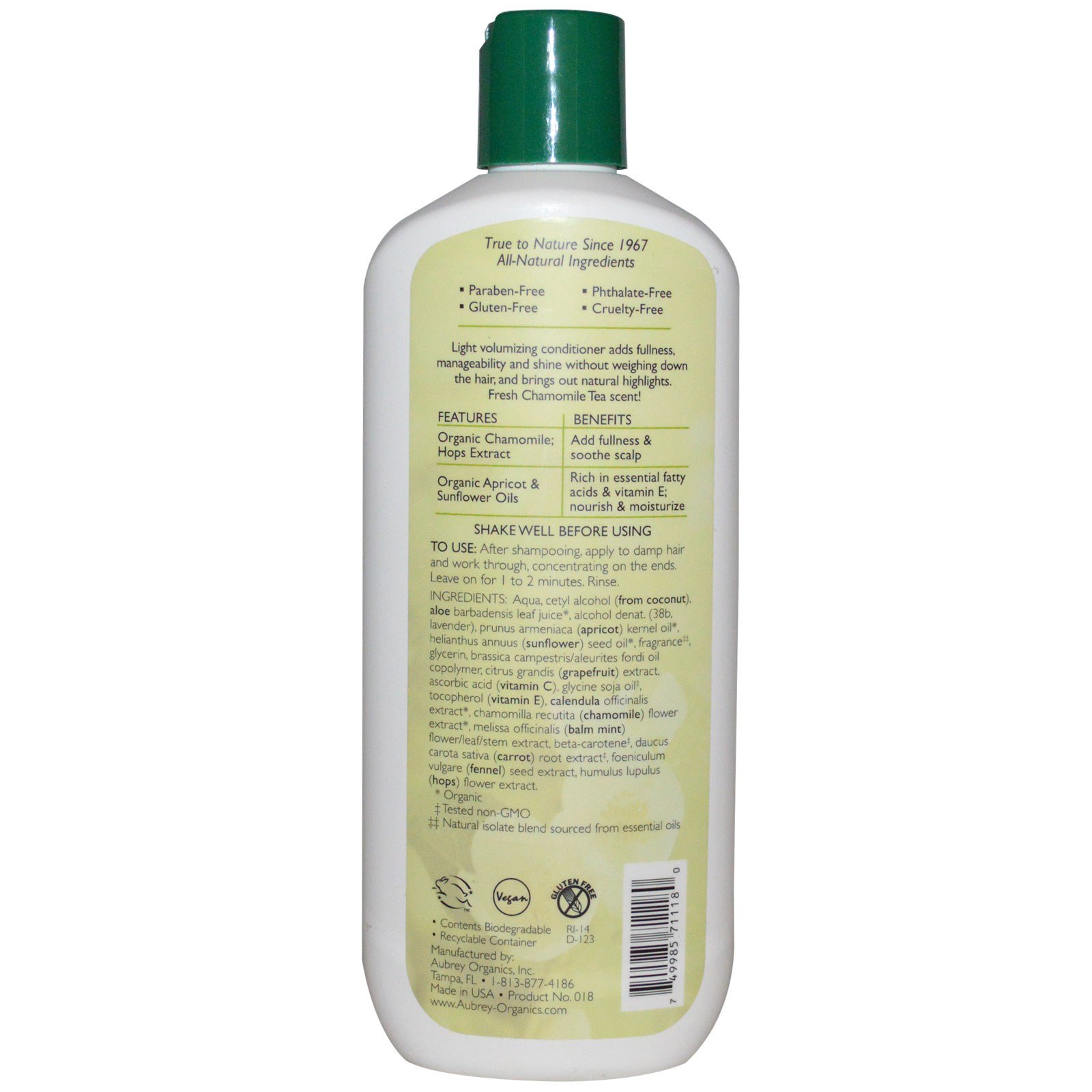 Comprar Aubrey Organics, Chamomile Luxurious Conditioner, 11 fl oz (325 ml) - Imagem 2