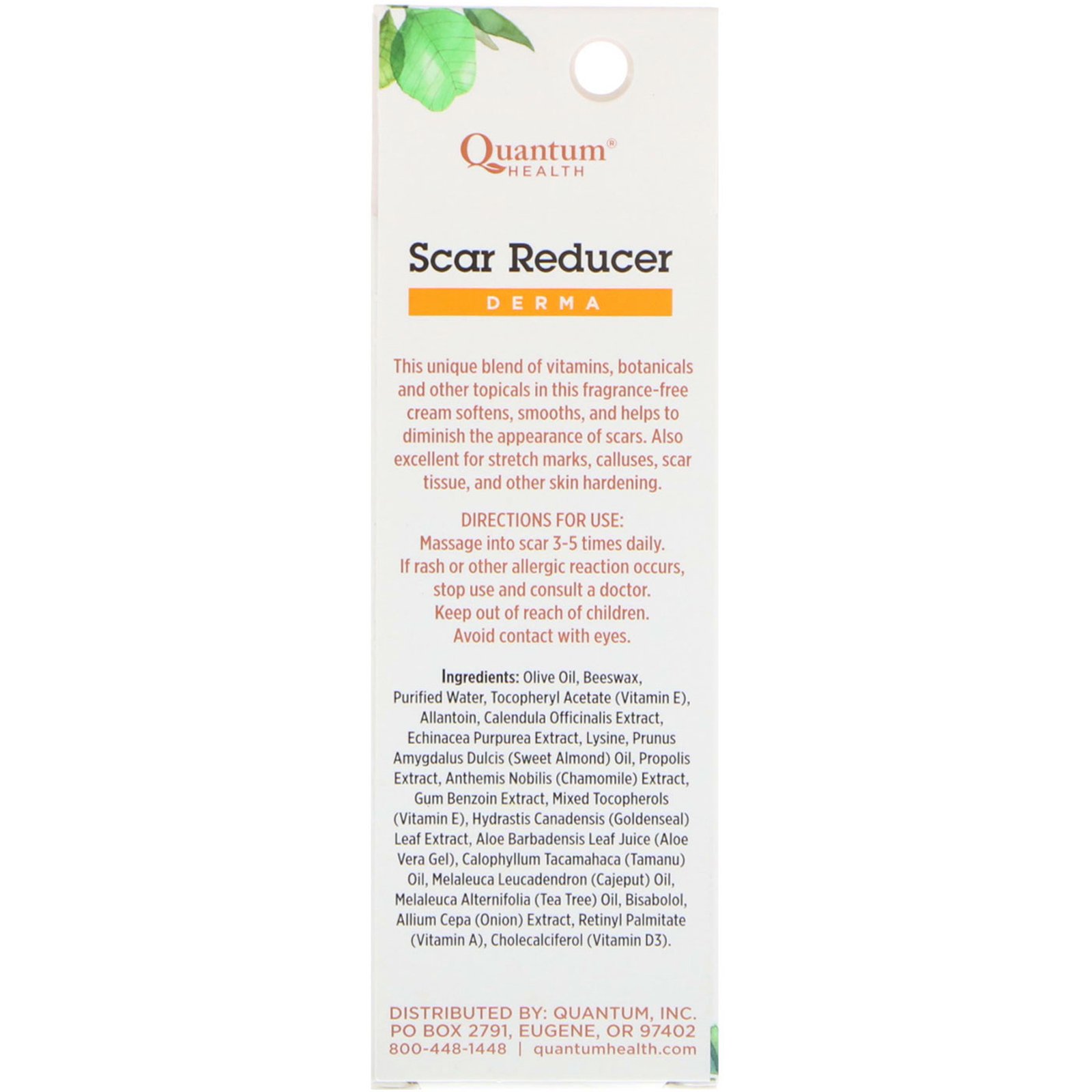 Comprar Quantum Health, Redutor de Cicatrizes, Ervas Intensas + Creme Nutritivo ,75 oz (21 g) - Imagem 2