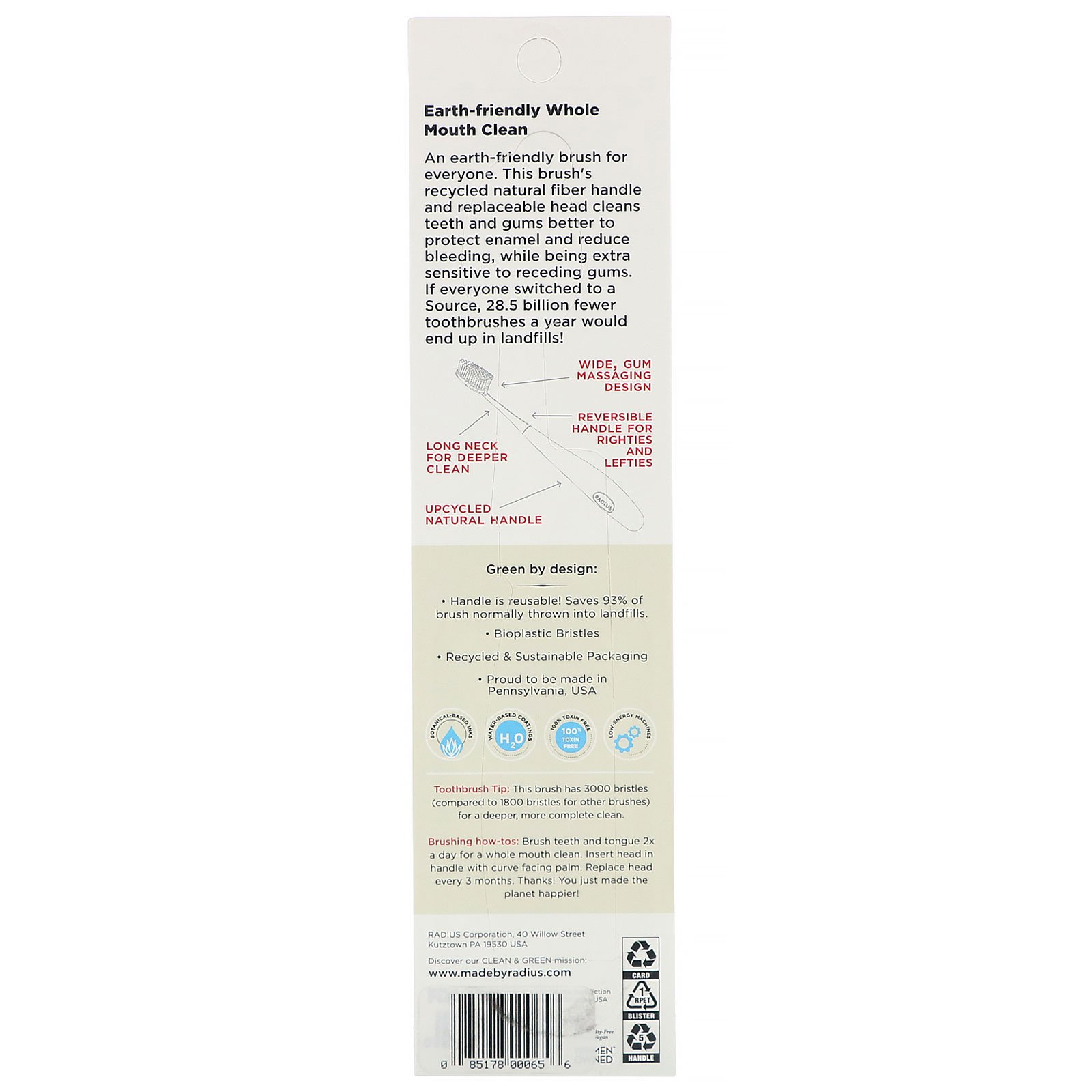 Comprar RADIUS, Source Toothbrush, Soft, 1 Replaceable Head Toothbrush - Imagem 2