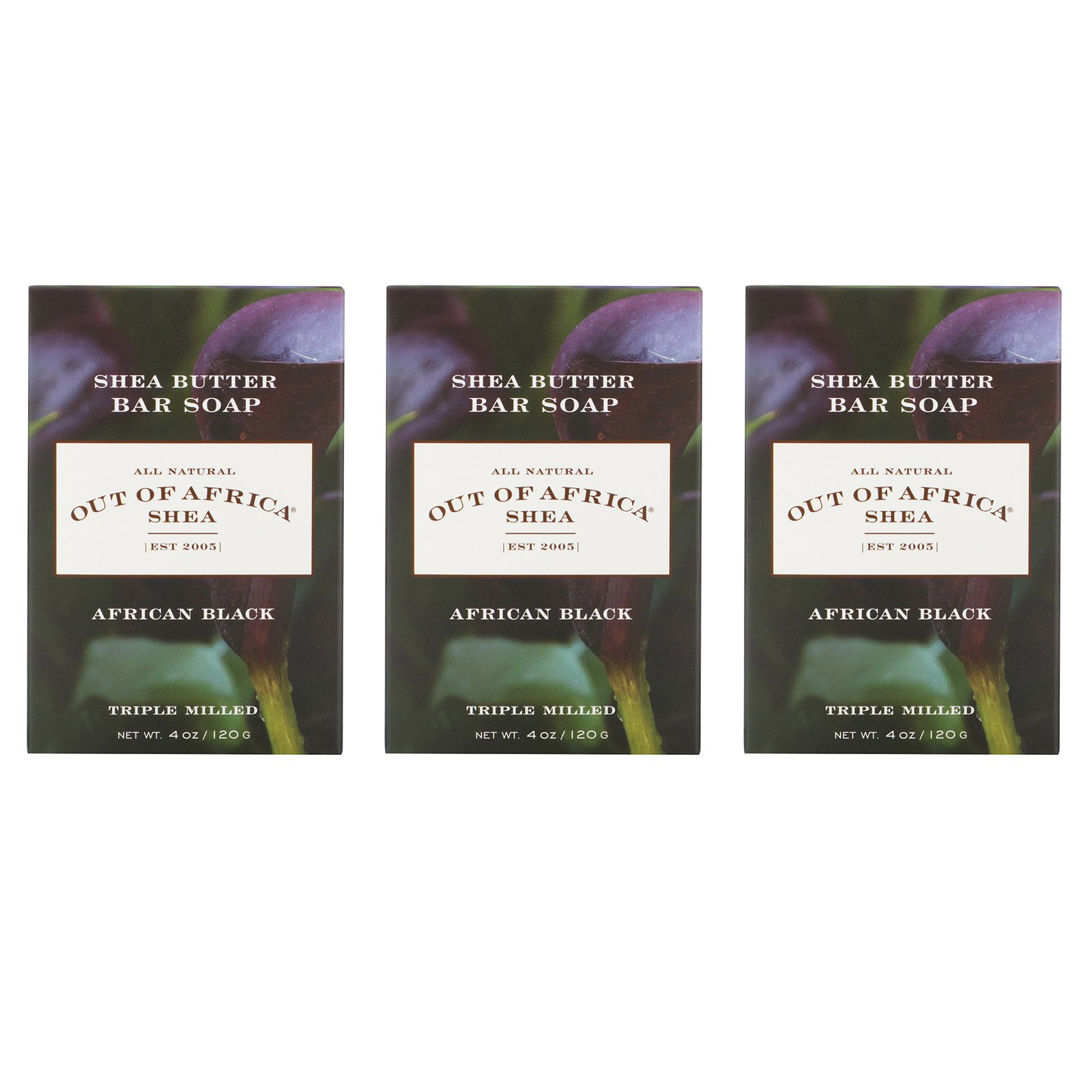 Comprar Out of Africa, Shea Butter Bar Soap, African Black, 3 Bars, 4 oz (120 g) Each