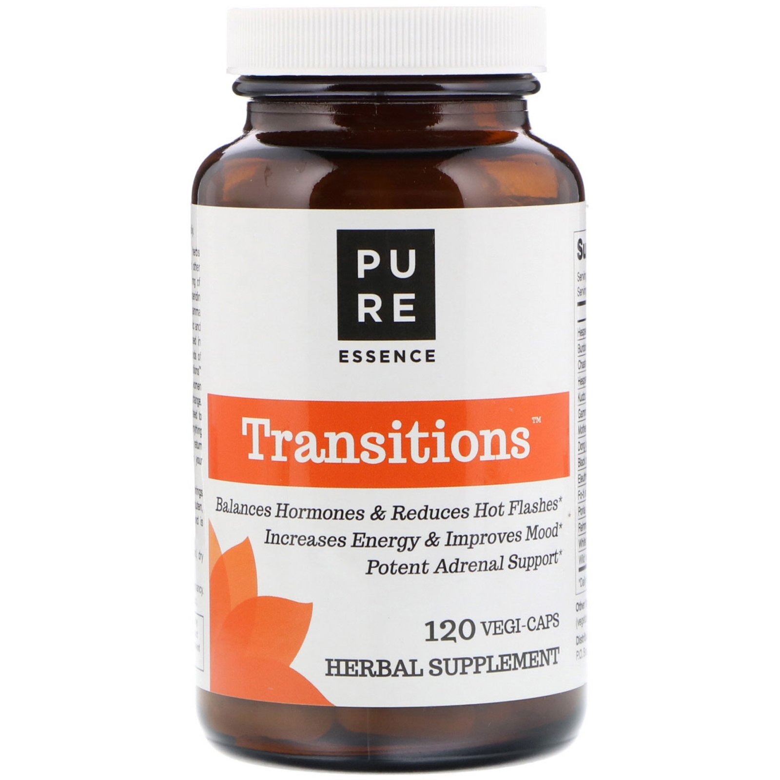 Comprar Pure Essence, Transitions, 120 Cápsulas Vegetais