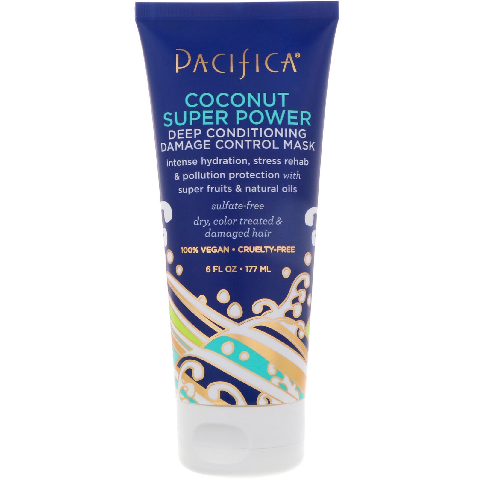 Comprar Pacifica, Coconut Super Power Deep Conditioning Damage Control Mask, 6 fl oz (177 ml)