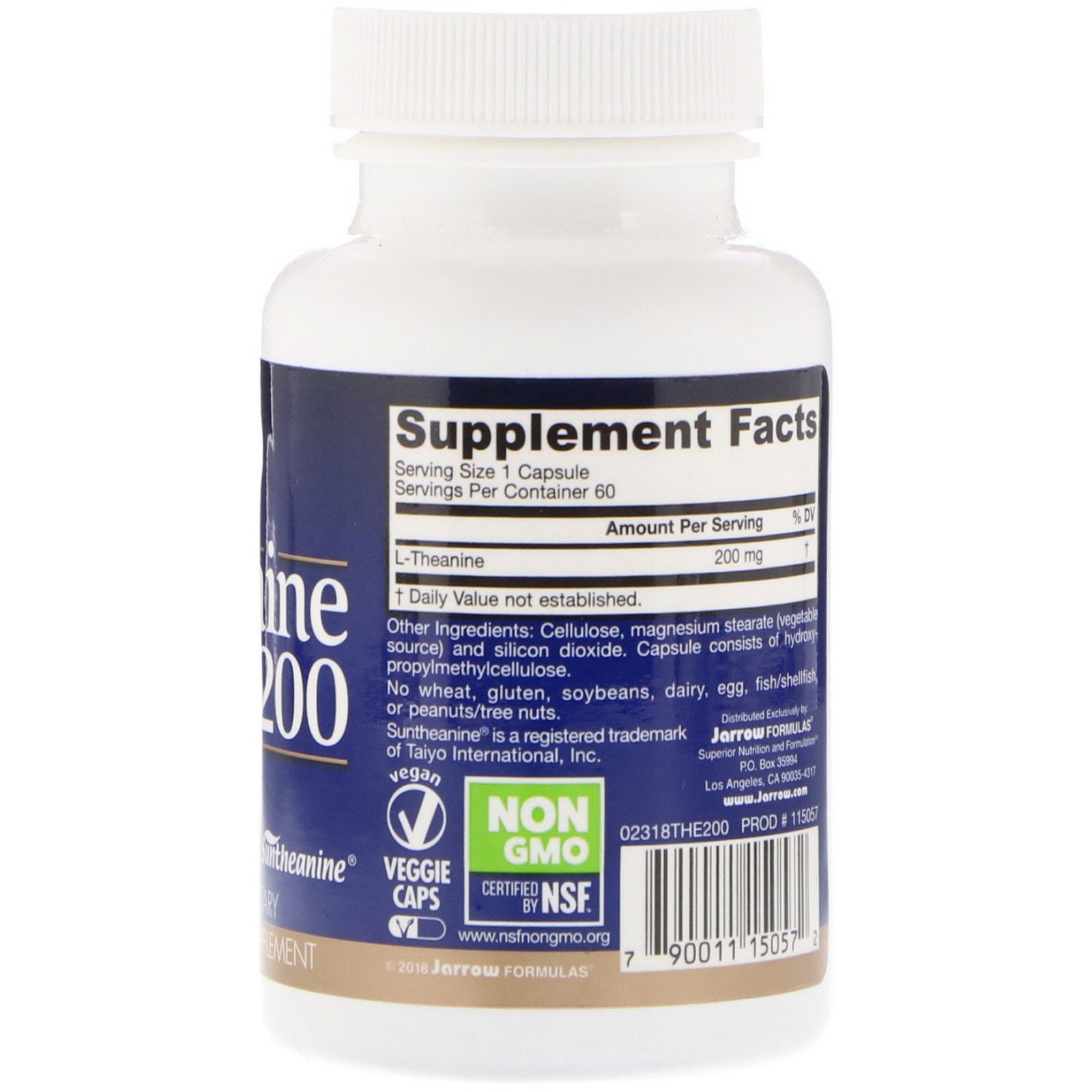 Comprar Jarrow Formulas, Teanina 200, 200 mg, 60 Cápsulas Vegetais - Imagem 2