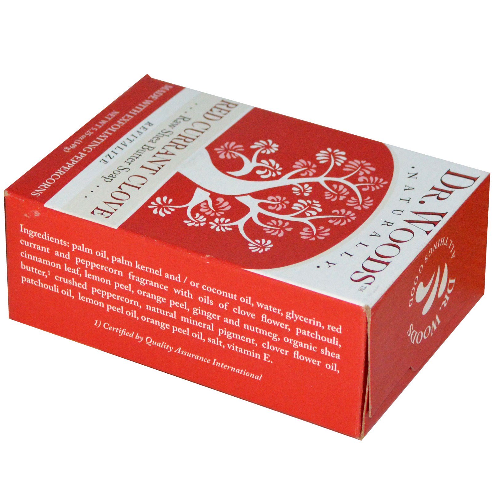 Comprar Dr. Woods, Sabonete Bruto de Manteiga de Karité, Cravo-da-índia de Corinto Vermelho, 5.25 oz (149 g) - Imagem 2
