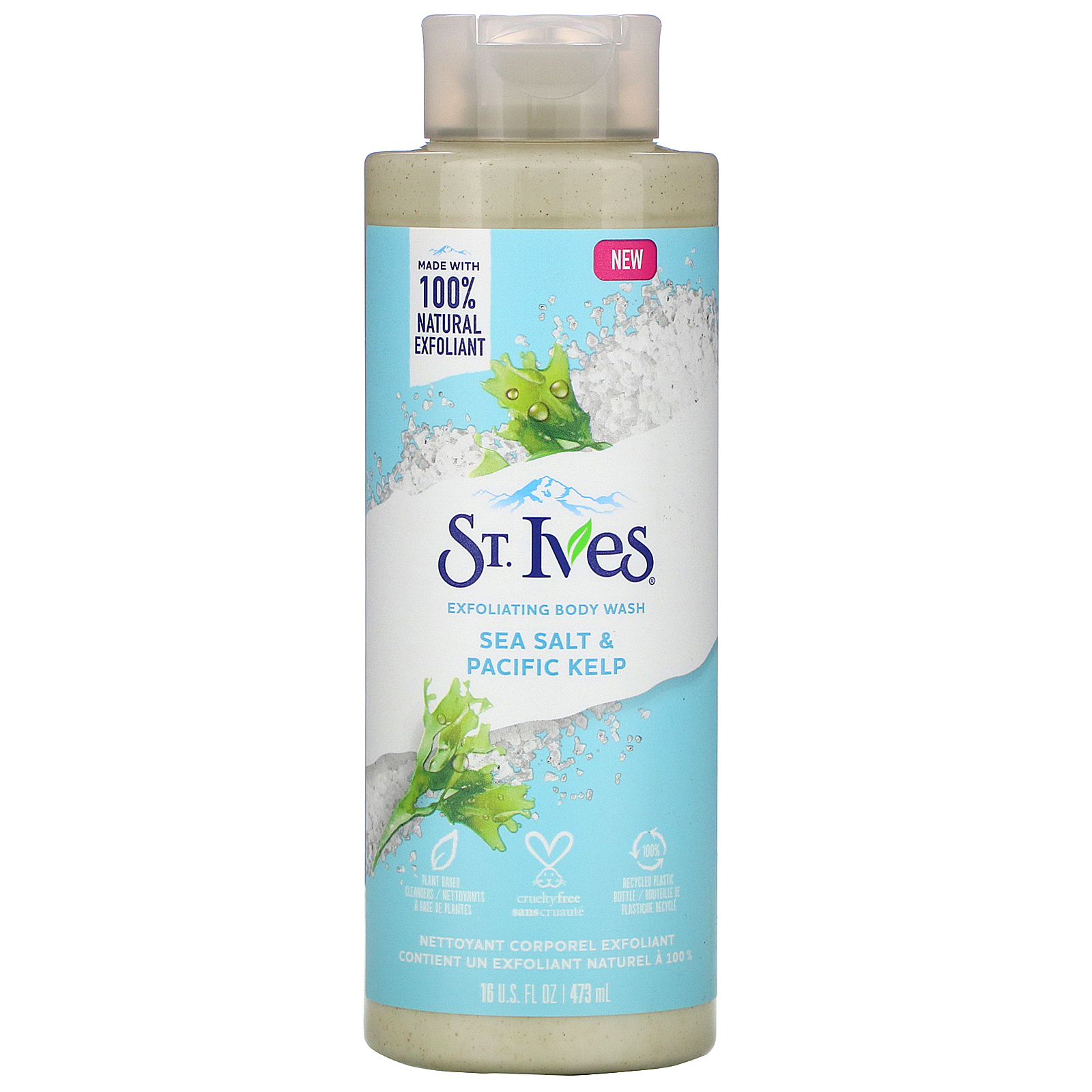 Comprar St. Ives, Exfoliating Body Wash, Sea Salt & Pacific Kelp, 16 fl oz (473 ml)
