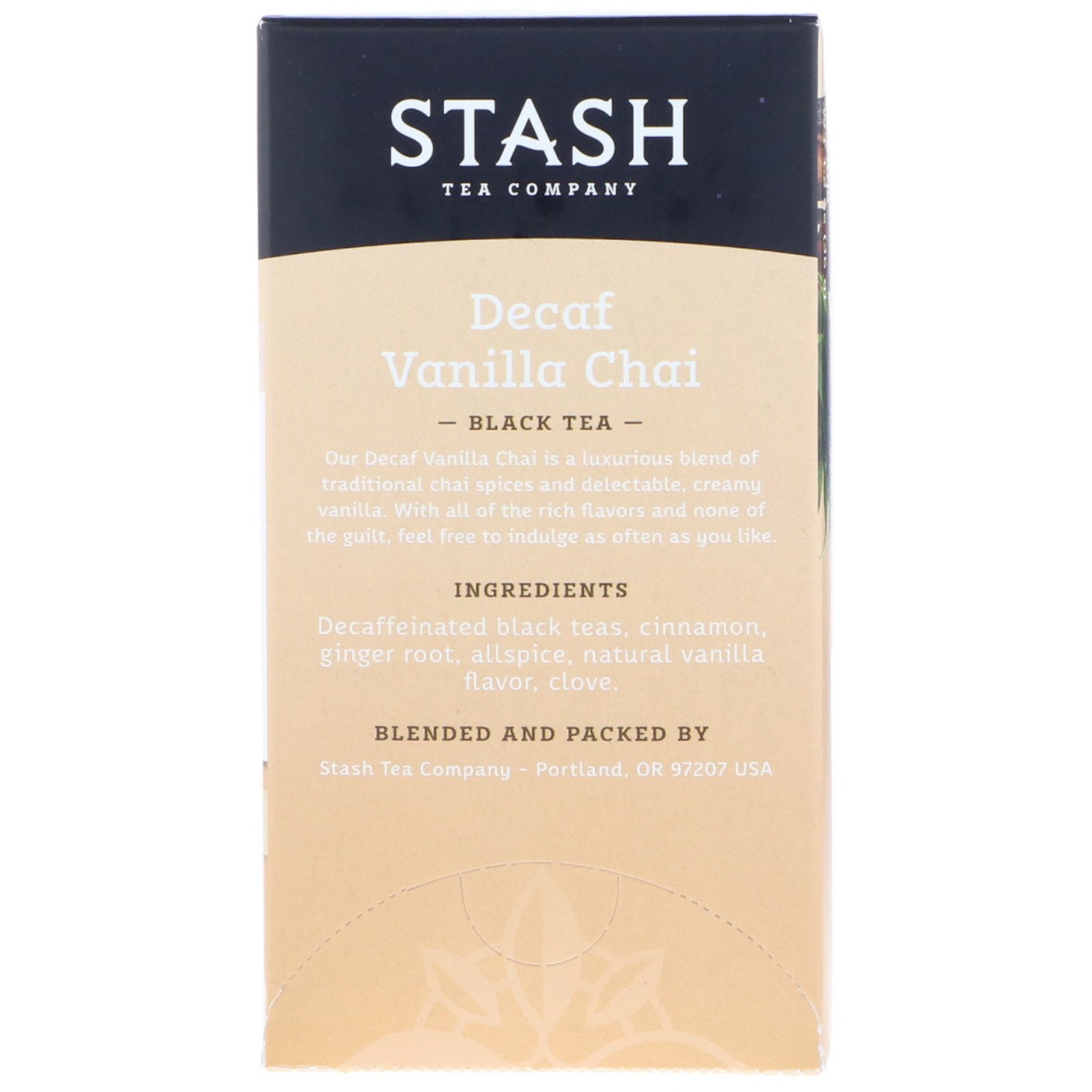 Comprar Stash Tea, Black Tea, Decaf Vanilla Chai, 18 Tea Bags, 1.2 oz (36 g) - Imagem 2