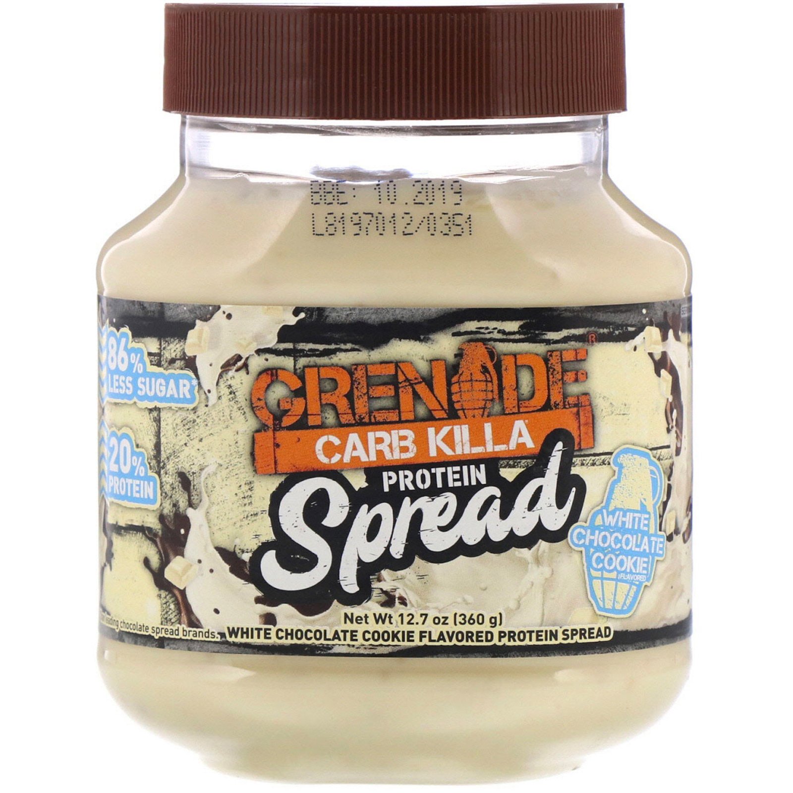 Comprar Grenade, Pasta de Proteína Carb Killa, Cookie de Chocolate Branco, 12,7 oz (360 g)