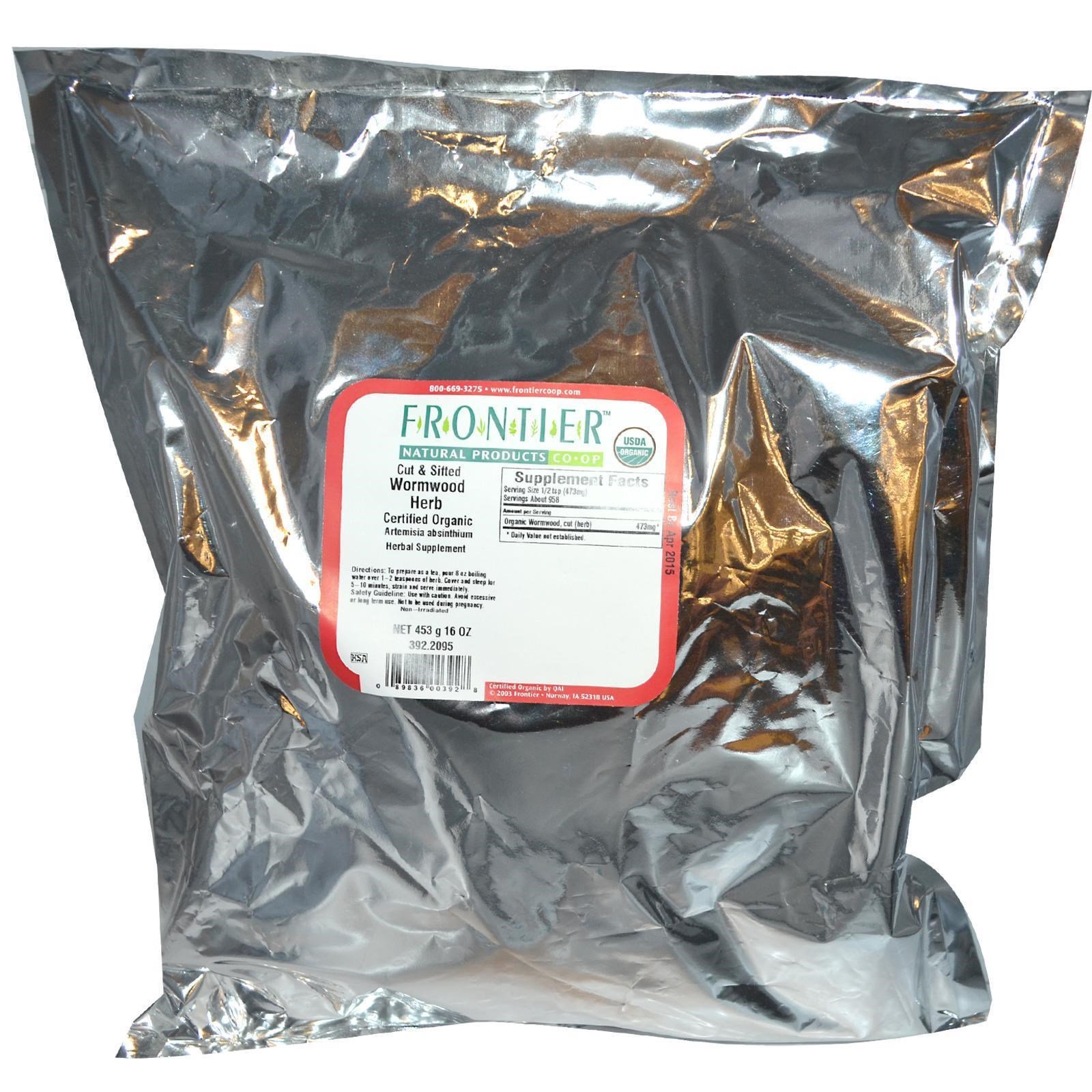 Comprar Frontier Natural Products, Erva Orgânica de Absinto, cortada e peneirada, 16 oz (453 g) - Imagem 2