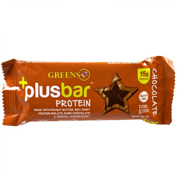 Comprar Greens Plus, Plusbar, Chocolate Proteico, 12 Barras, 59 g (2 oz) Cada - Imagem 4