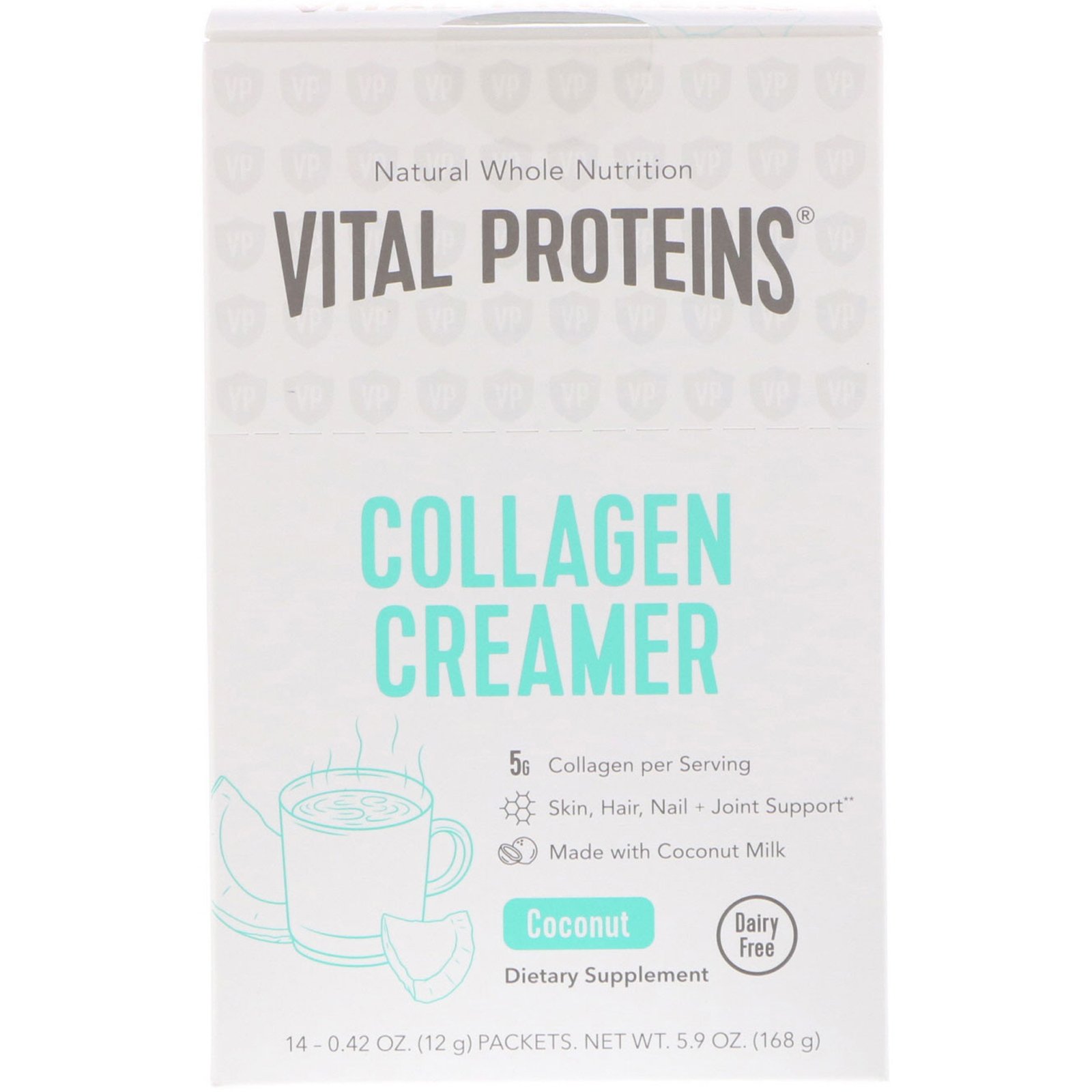 Comprar Vital Proteins, Creme de Colágeno, Coco, 14 Pacotes, 12 g Cada