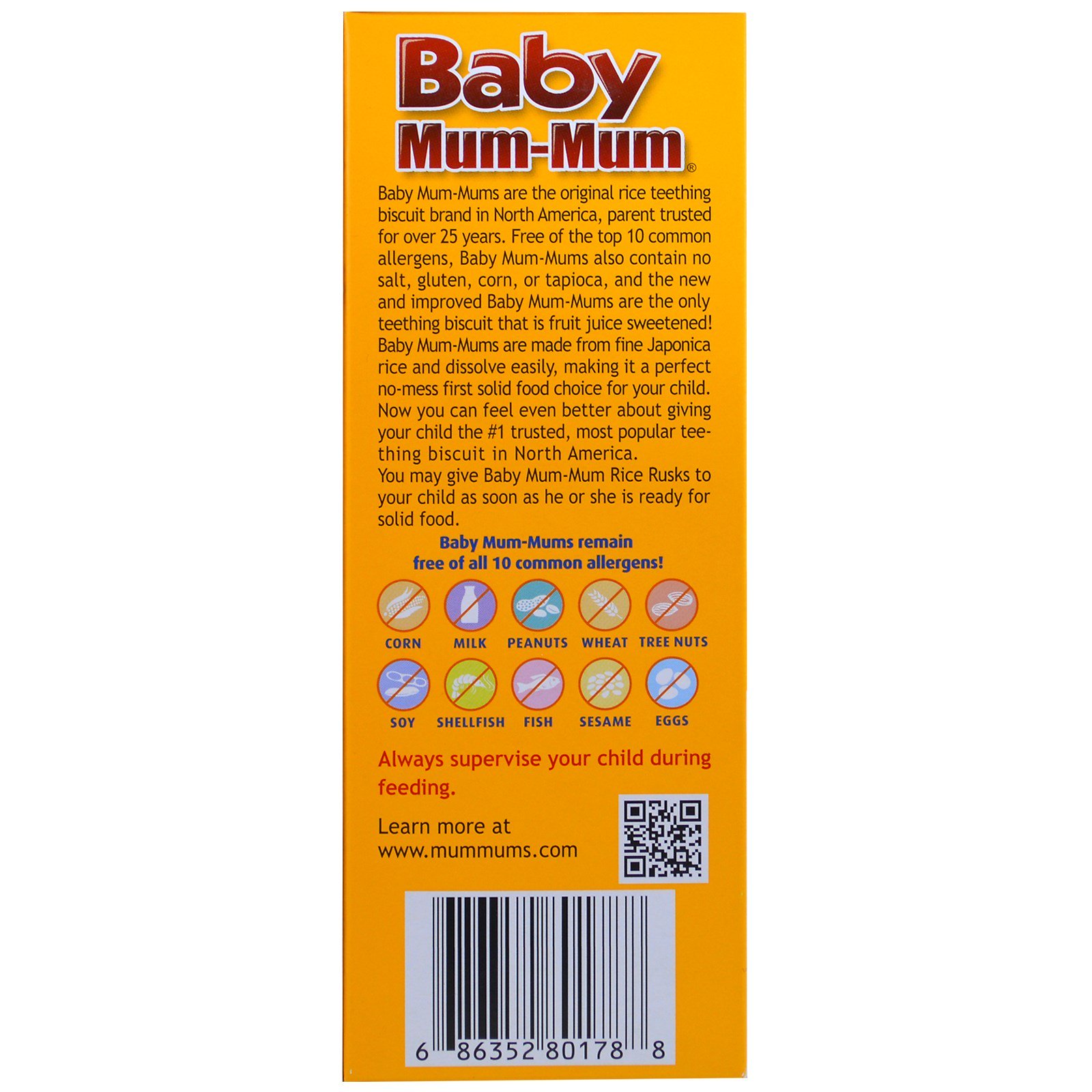 Comprar Hot Kid, Baby Mum-Mum, Roscas de Arroz Originais, 24 Roscas, 50 g (1,76 oz) Cada - Imagem 3