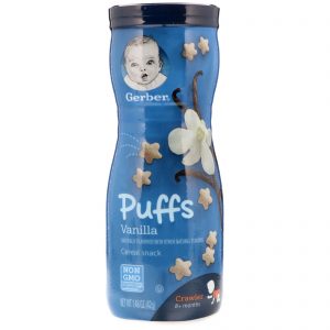 Comprar Gerber, Puffs Cereal Snack, 8+ Months, Vanilla, 1.48 oz (42 g)