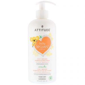 Comprar ATTITUDE, Baby Leaves Science, Shampoo 2-em-1 e Sabonete Líquido, Néctar de Pera, frasco de 16 oz (473 ml)
