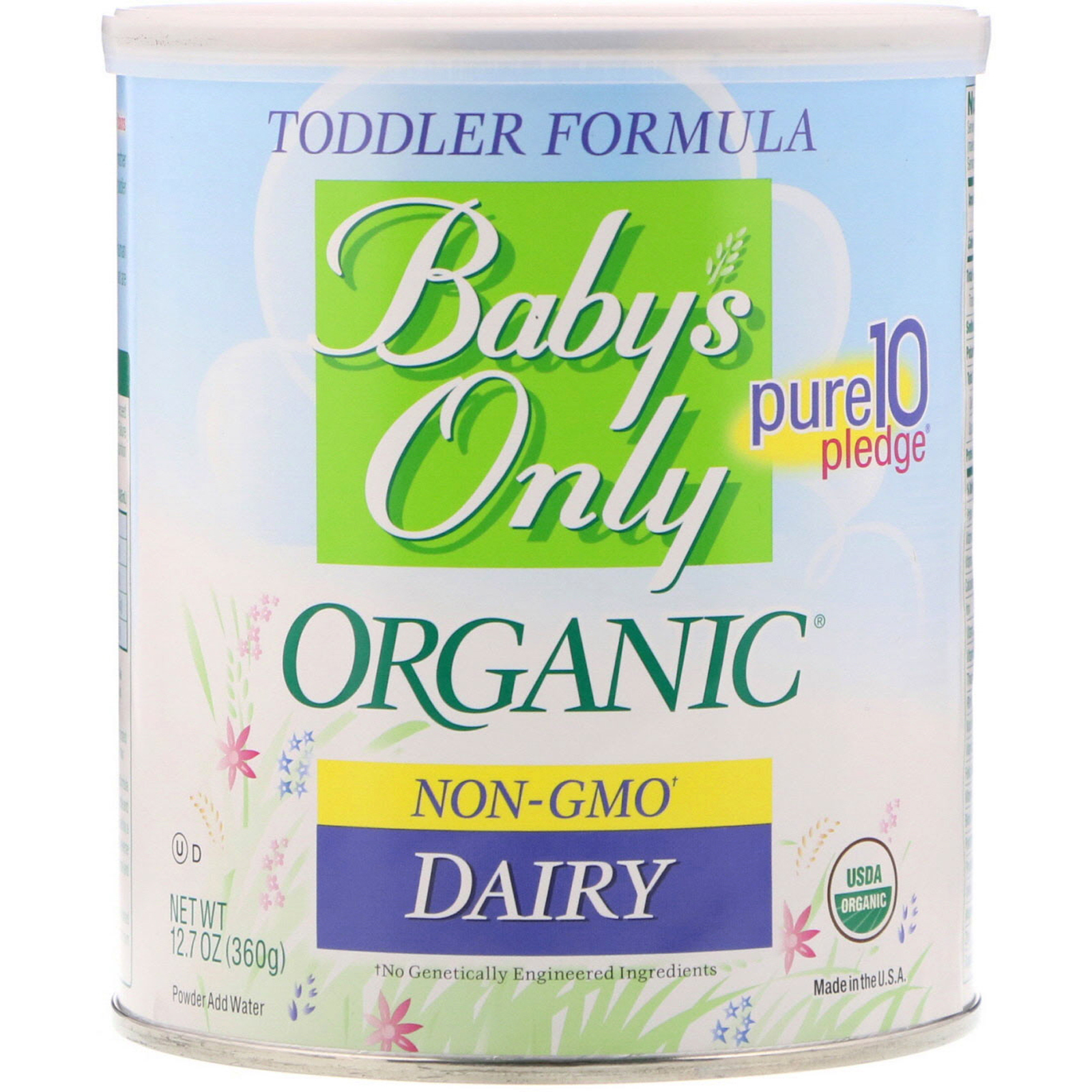 Comprar Nature's One, Baby's Only Organic, fórmula de criança, laticínios, 12,7 onças (360 g)