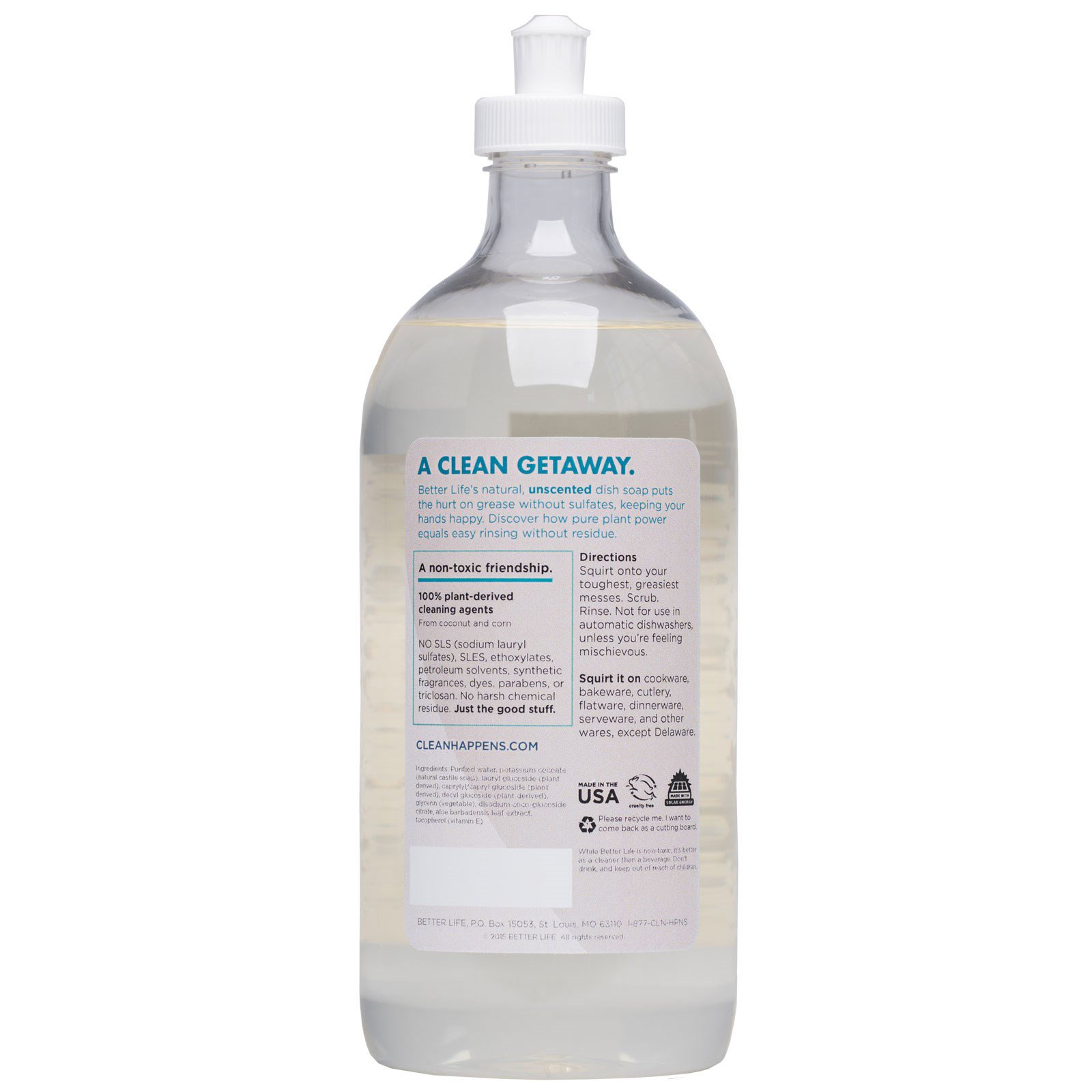 Comprar Better Life, Detergente, Sem Aroma, 651 ml (22 fl oz) - Imagem 2