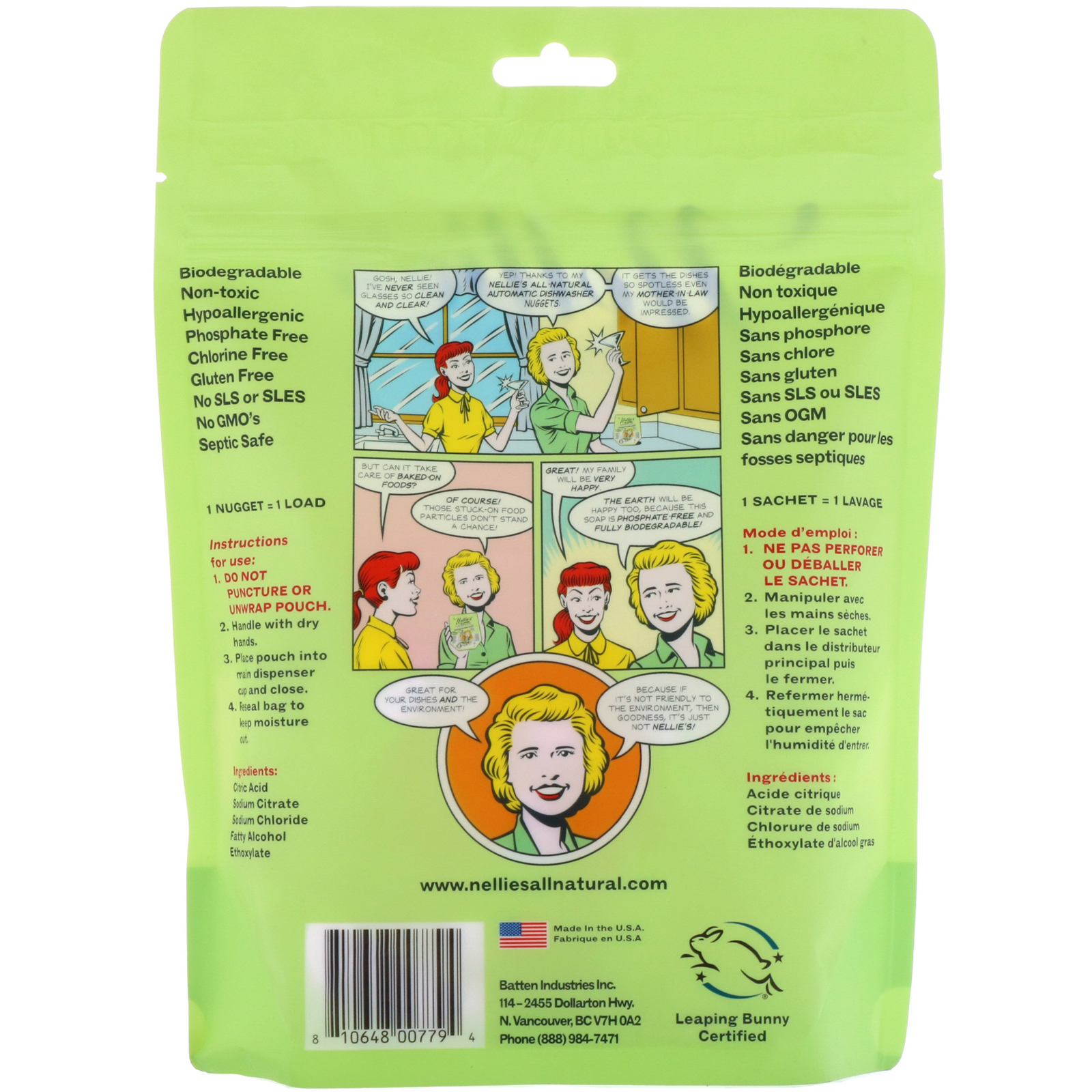 Comprar Nellie's, 100% Natural, Pastilhas para Lava-louças Automática, 24 Pastilhas, 430 g - Imagem 2