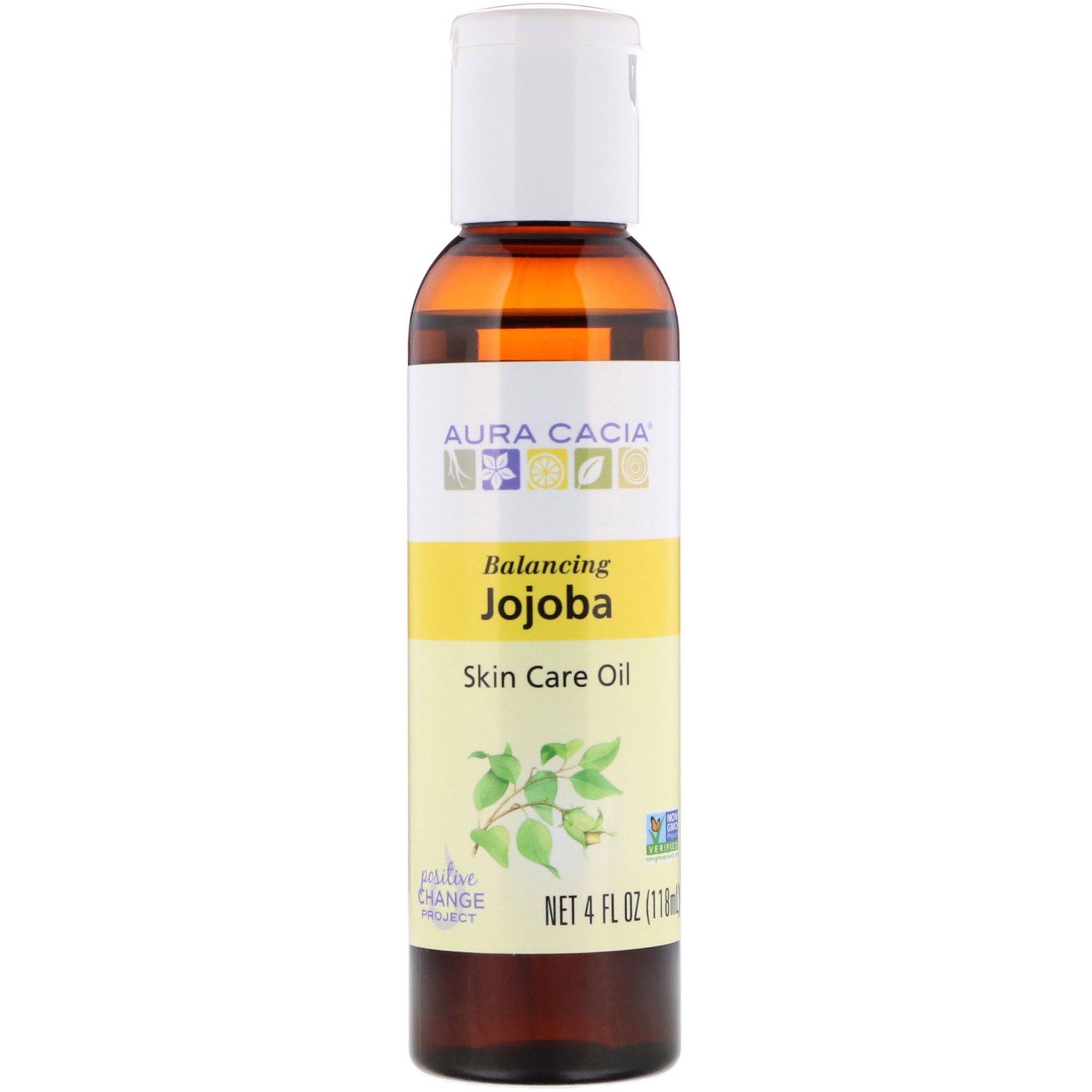 Comprar Aura Cacia, Óleo Natual para Cuidados com a Pele, Jojoba, Equilibrante, 4 fl oz (118 ml)