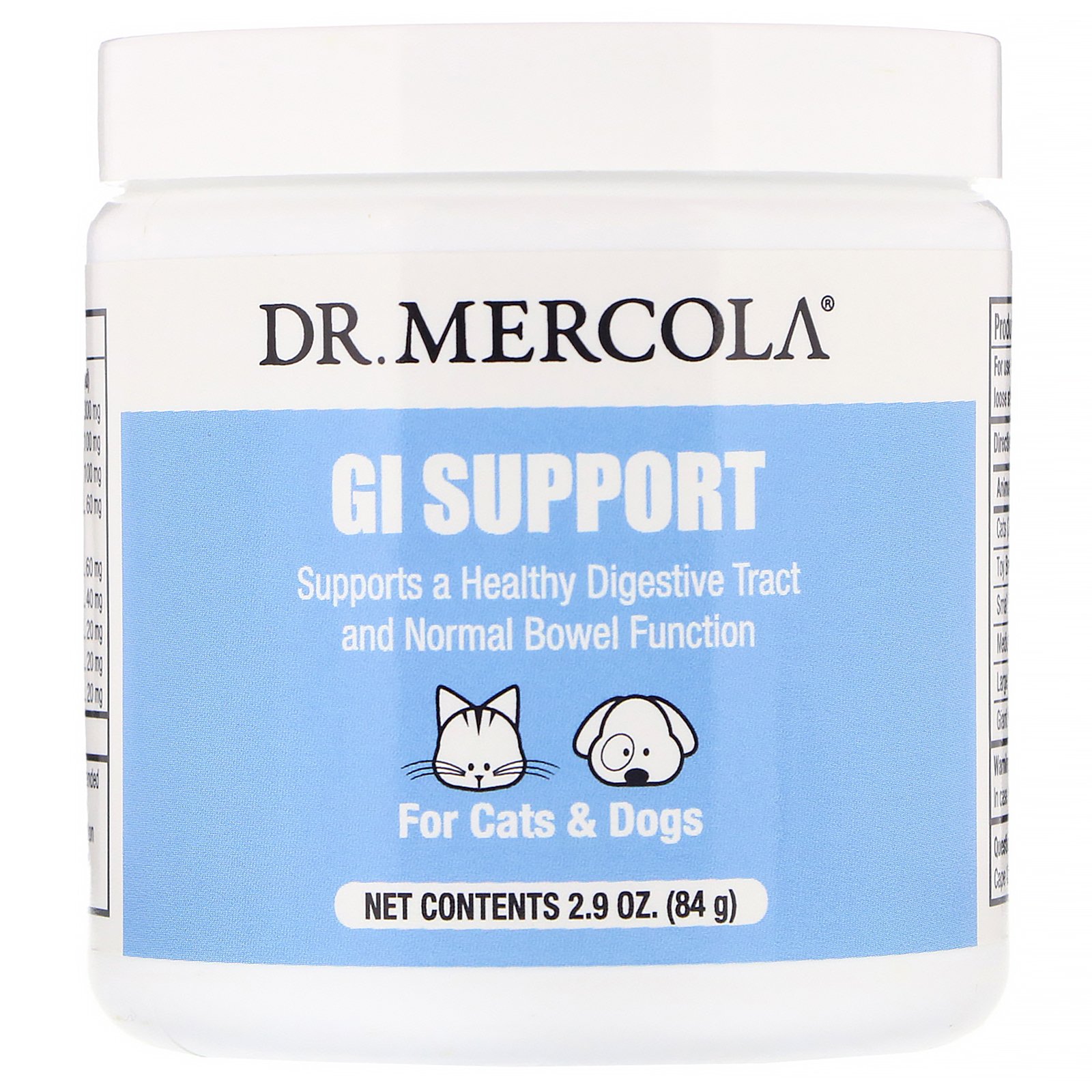 Comprar Dr. Mercola, GI Support, Para Gatos e Cães, 84 g (2,9 oz)