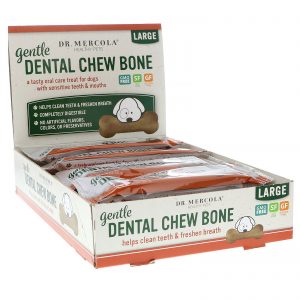 Comprar Dr. Mercola, Gentle Dental Chew Bone, Large, For Dogs, 12 Bones, 1.97 oz (56 g) Each