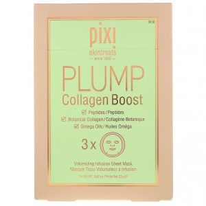 Comprar Pixi Beauty, Skintreats, Plump Collagen Boost, Volumizing Infusion Sheet Mask, 3 Sheets, 0.80 oz (23 g) Each
