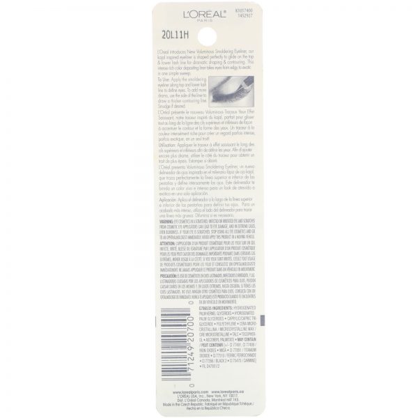 Comprar L'Oreal, Delineador Voluminous Smoldering, 645 Preto, 2,48 g - Imagem 4