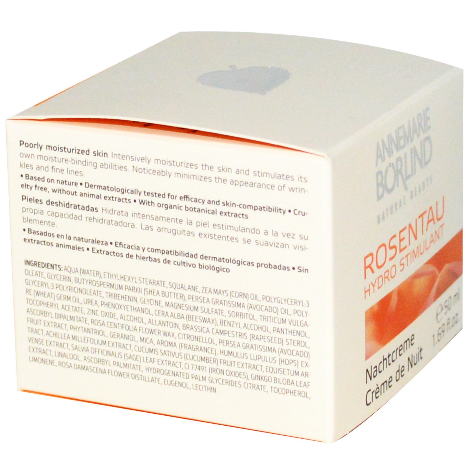 Comprar AnneMarie Borlind, Estimulante Hídrico, Creme Noturno, Rose Dew, 50 ml (1,69 fl oz) - Imagem 2