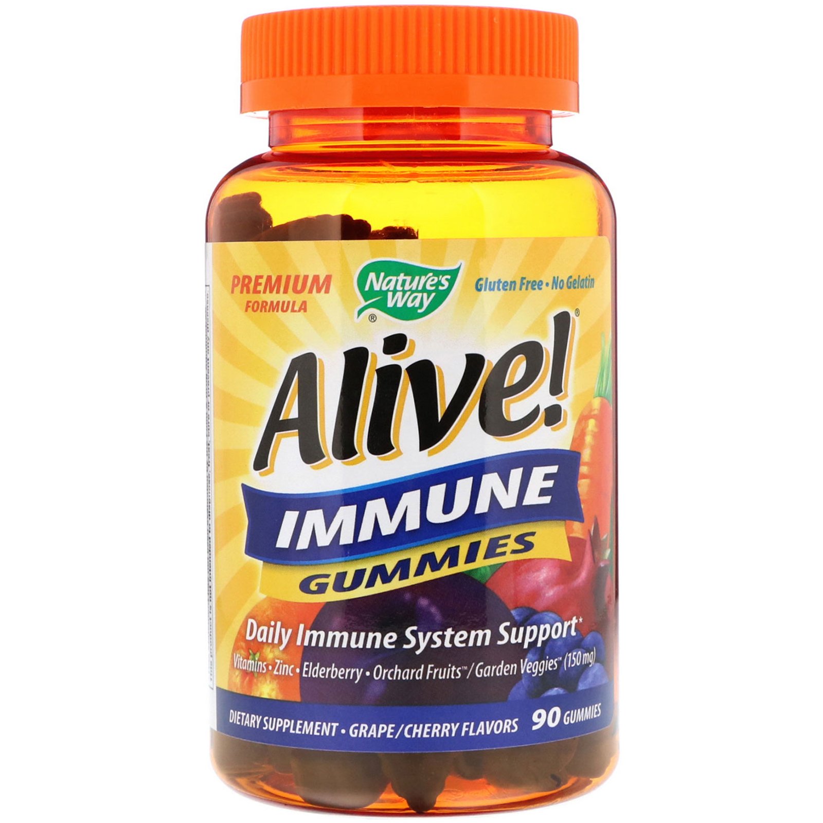 Comprar Nature's Way, Vivo! Immune Gummies, Sabores de Uva/Cereja, 90 Jujubas