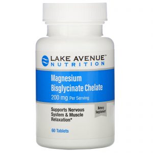 Comprar Lake Avenue Nutrition, Magnesium Bisglycinate Chelate, 200 mg, 60 Tablets