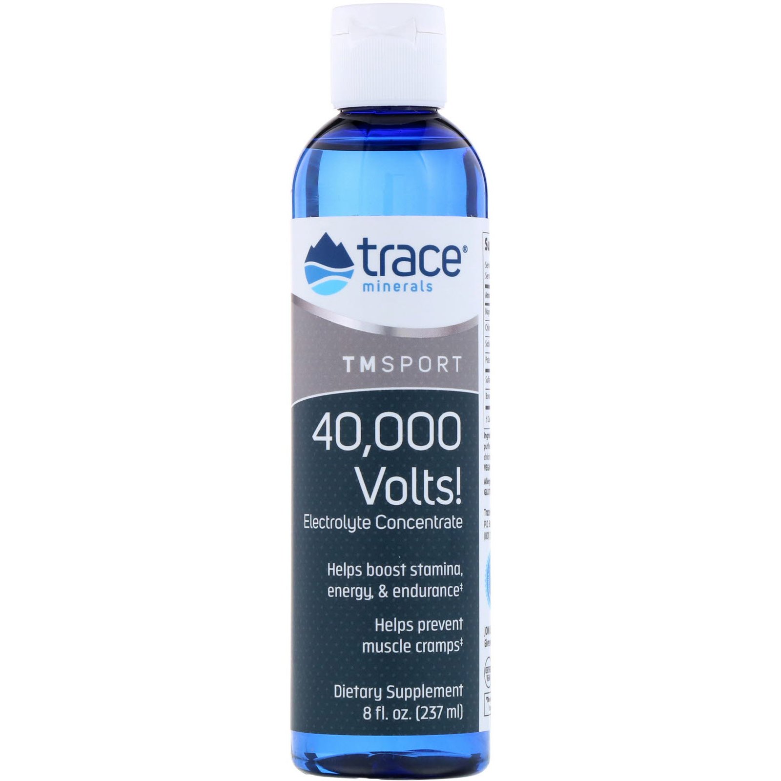 Comprar Trace Minerals Research, TM Sport, 40.000 Volts!, Electrolyte Concentrate, 237 ml (8 fl oz)