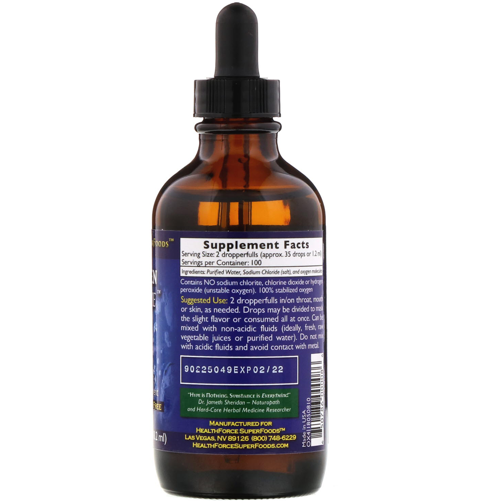Comprar HealthForce Superfoods, Oxygen Extreme, 4 fl oz (118.2 ml) - Imagem 2