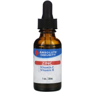 Comprar Absolute Nutrition, Immunity, Zinc with Vitamin C & Vitamin B, 1 oz (30 ml)