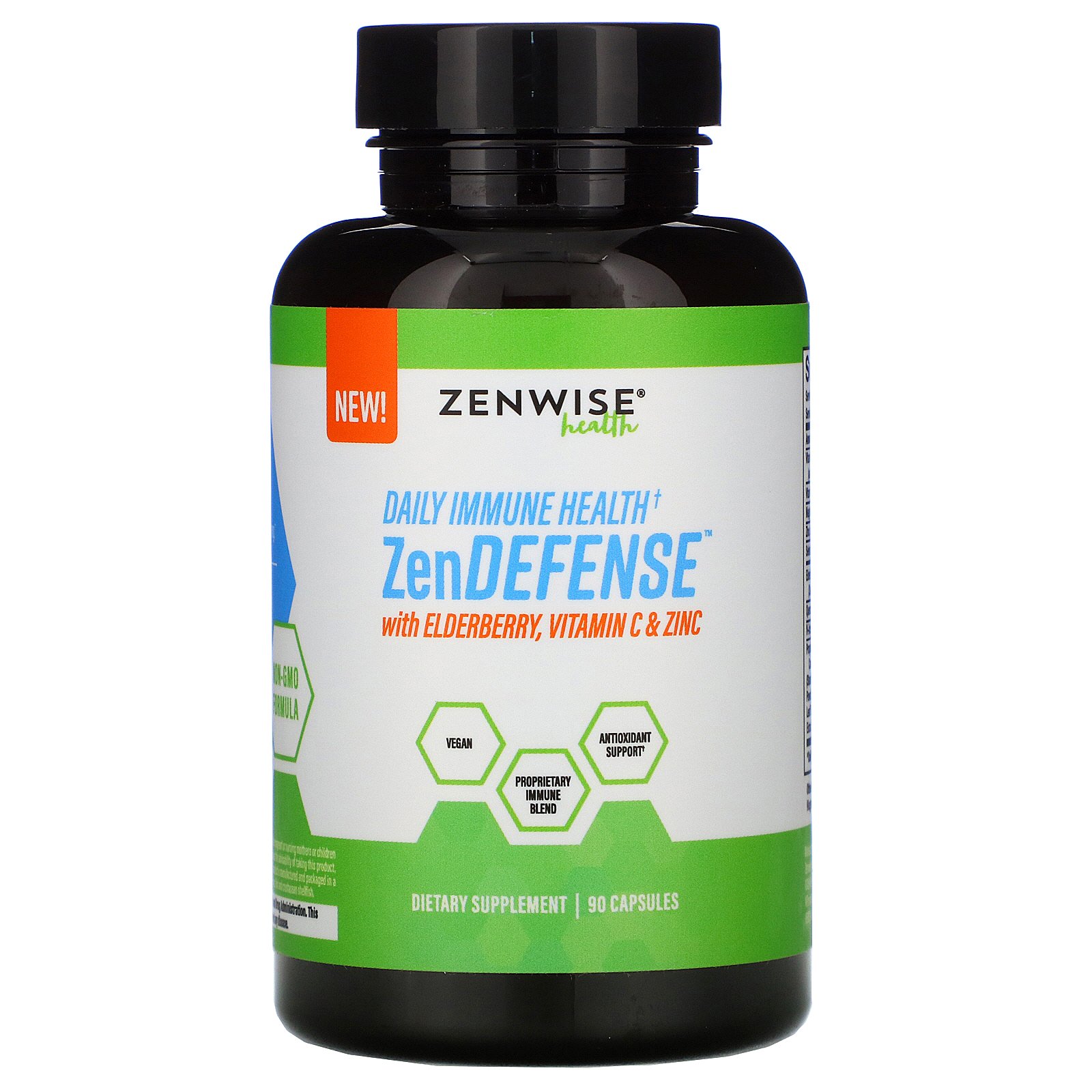 Comprar Zenwise Health, ZenDEFENSE with Elderberry, Vitamin C & Zinc, 90 Capsules