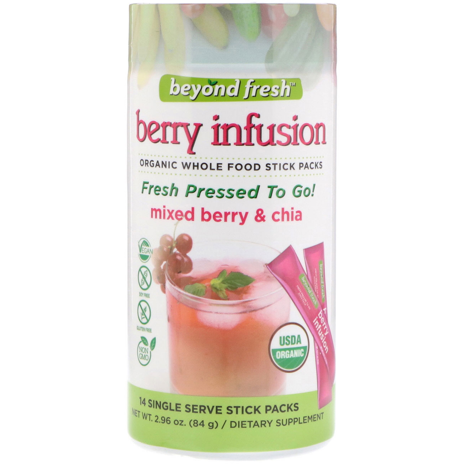 Comprar Beyond Fresh, Infusão de Frutas Vermelhas, Frutas Mistas e Chia, 14 Sachês de Porções Individuais