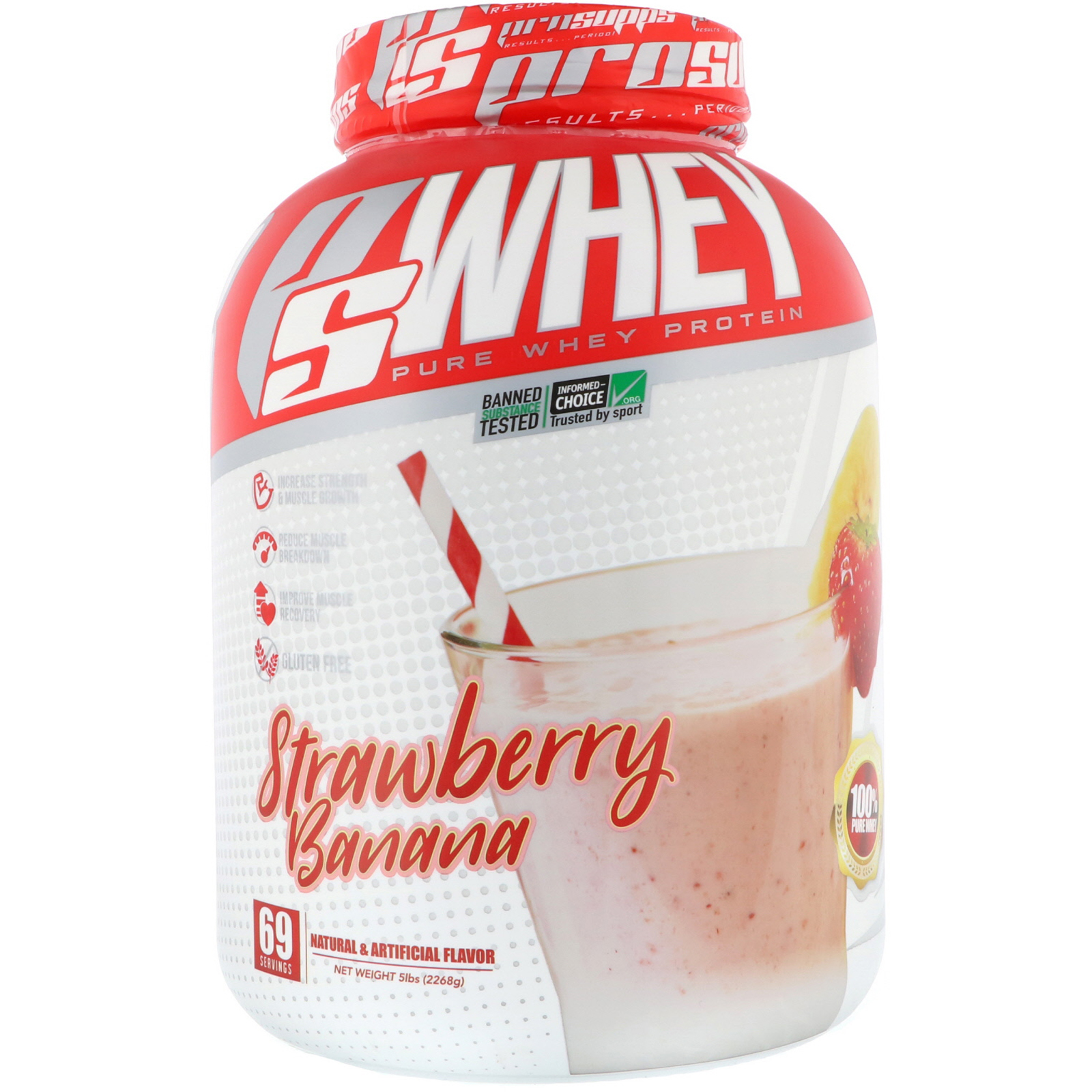 Comprar ProSupps, PS Whey, Strawberry Banana, 5 lb (2268 g)
