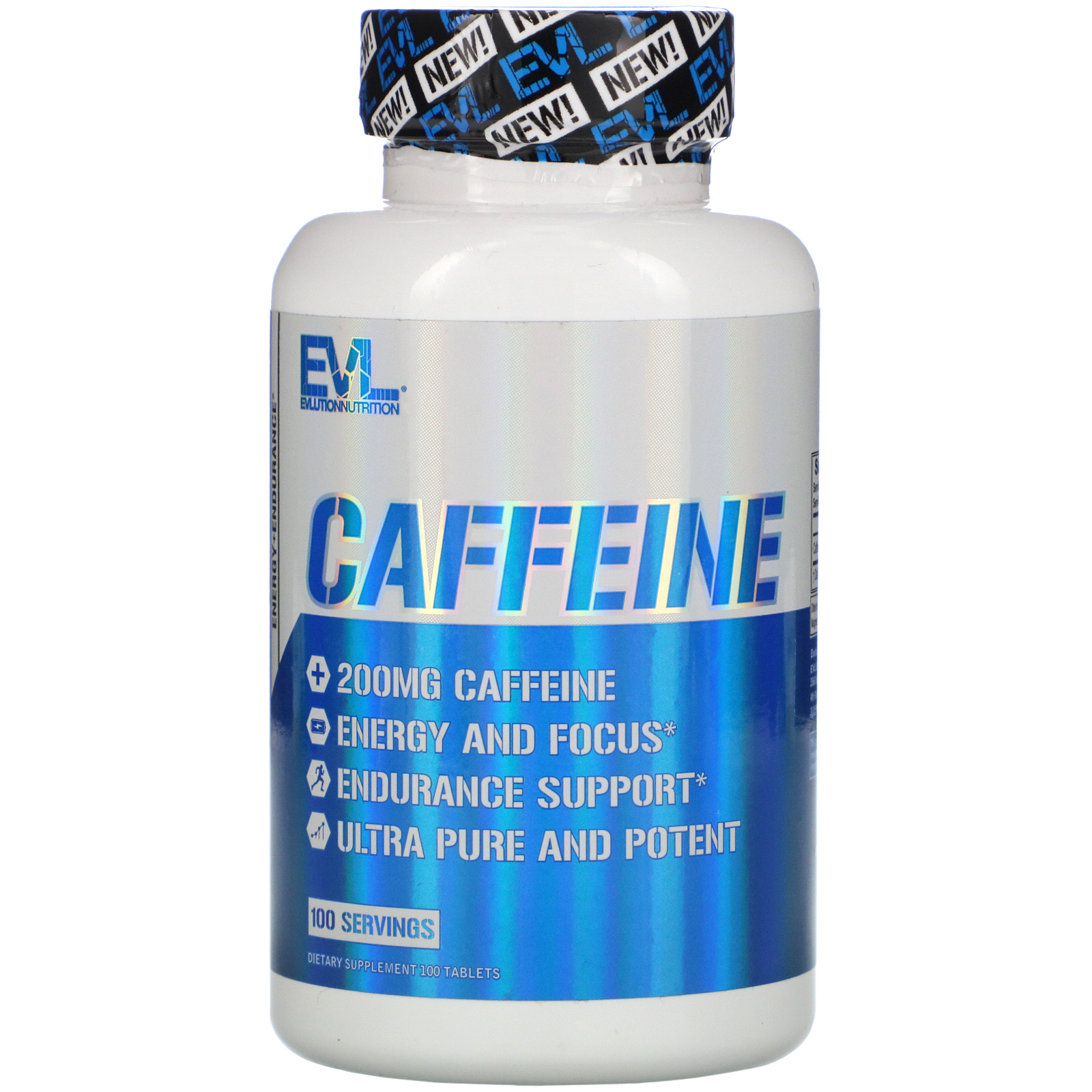 Comprar EVLution Nutrition, Caffeine, 200 mg, 100 Tablets