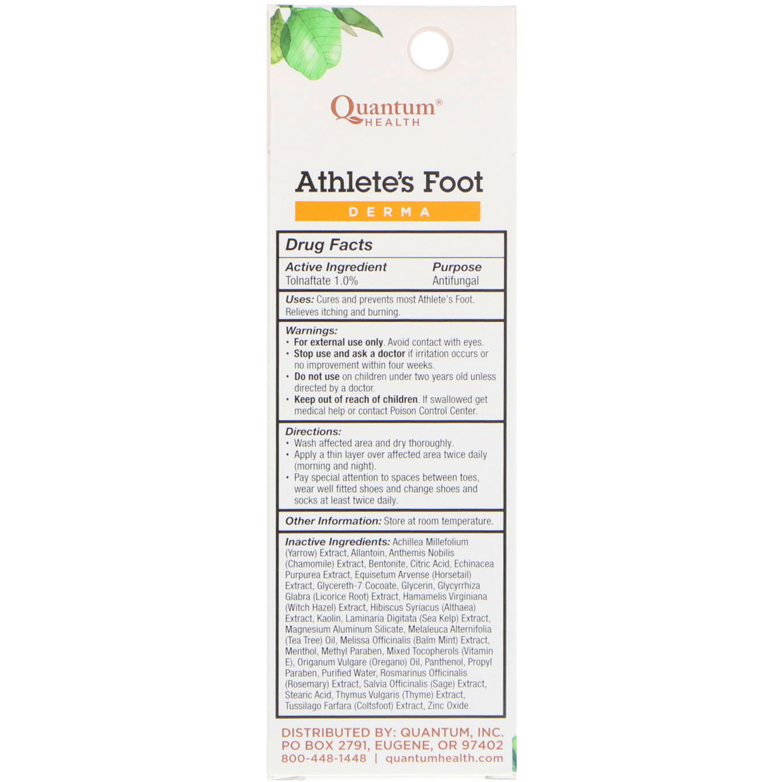 Comprar Quantum Health, Pé de Atleta, Fórmula Antifúngica de Secagem Rápida, 0,75 oz (21 g) - Imagem 2